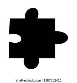 Black Puzzle icon.Vector