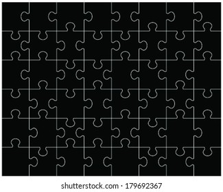 Black puzzle, vector illustration