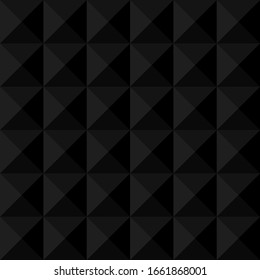 Black pyramids background with 3D effect