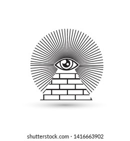 Black pyramids egyptian icon. Simple illustration of tourism black pyramids egyptian