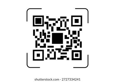 Ícone preto do código QR no fundo branco