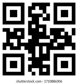 Black Qr Code On White Background Stock Vector (royalty Free 