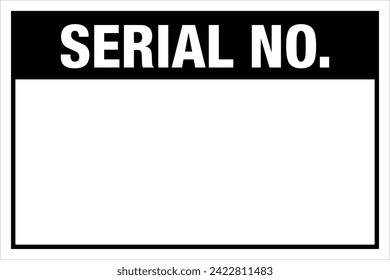 Signo de etiqueta de control de calidad negra número de serie