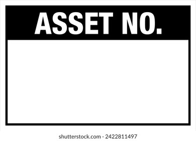 Black Quality Control Label Sign Mark Asset No