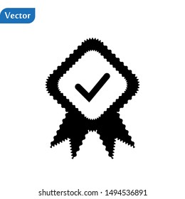 Black quality square rounded on white background. illustration eps10