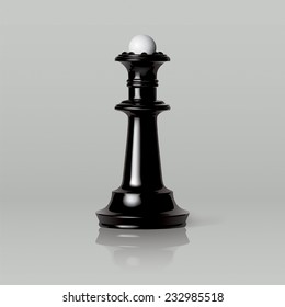 black queen chess piece