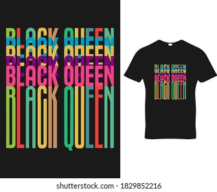 Black queen. queen love quote typography t-shirt,banner,poster,cards,cases,cover design template vector.