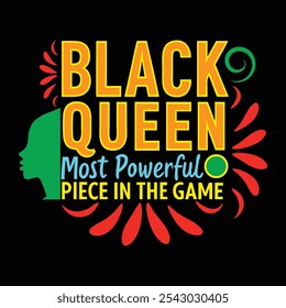 Black Queen Most Powerful Piece in the Game - Empowering Wall Art and Home Decor Design