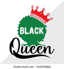 Black Queen Printable Vector Illustration svg