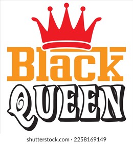 Black Queen t-shirt design vector file svg