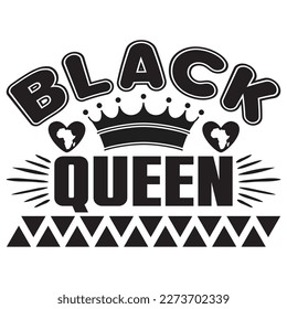 Black Queen T-Shirt Design Vector File svg