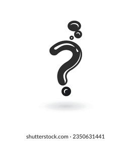 black question mark element vector design template web