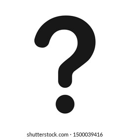 Black Question Mark Isolated Vector Icon