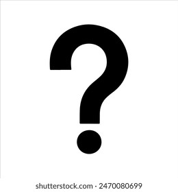 Black question mark silhouette isolated on white background. Question mark icon vector illustration design.