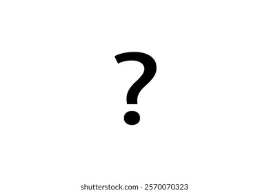 Black question mark silhouette isolated on white background. Question mark icon vector illustration design. Question mark vector silhouette on white background.