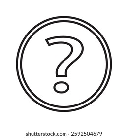 Black question mark silhouette isolated on white background. Question mark icon vector illustration design. 10 EPS