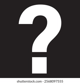 Black question mark silhouette  on white background. Question mark icon vector design eps 10 