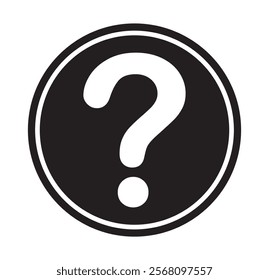 Black question mark silhouette  on white background. Question mark icon vector design eps 10 