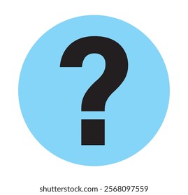 Black question mark silhouette  on white background. Question mark icon vector design eps 10 