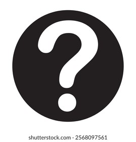 Black question mark silhouette  on white background. Question mark icon vector design eps 10 