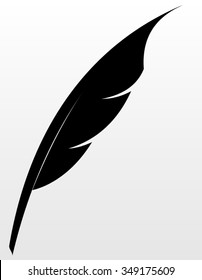 black quill isolated illustration