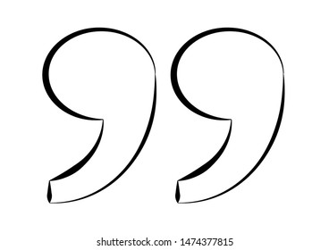 Black quotation mark for quotes