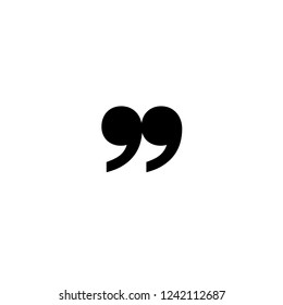 Black quote icon. Vector Illustration
