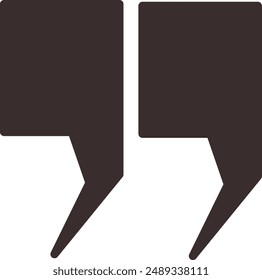 Black Quote Icon Vector Illustration