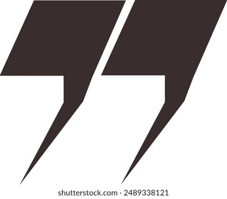 Black Quote Icon Vector Illustration