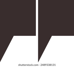 Schwarzes Anführungszeichen Symbol Vektorillustration