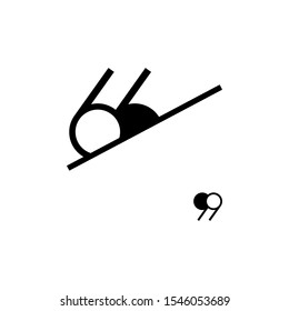 black quote marks isolated on white.  Flat reading icon. Vector illustration. quotation logo. 