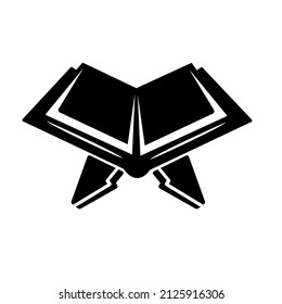 black quran book vector icon