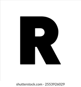 Black  R litter silhouette vector illustration on white background