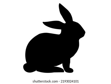 Black Rabbit, bunny silhouette icon