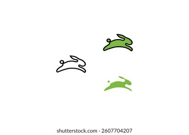 black rabbit logo illustration design