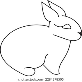  Black rabbit and white rabbit character upper body illustrations for your design.