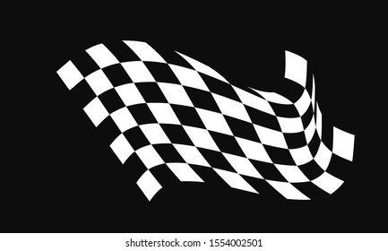 Black Race flag logo icon, modern simple design illustration vector template
