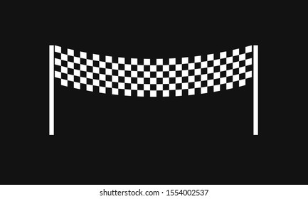 Black Race flag logo icon, modern simple design illustration vector template

