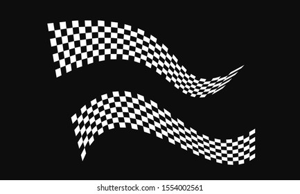 Black Race flag logo icon, modern simple design illustration vector template
