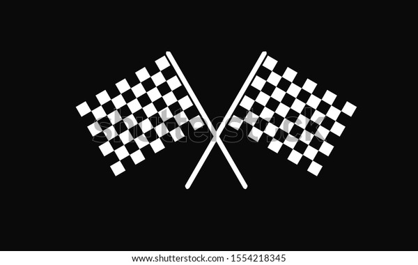 Black Race flag logo icon, modern simple design\
illustration vector\
template
