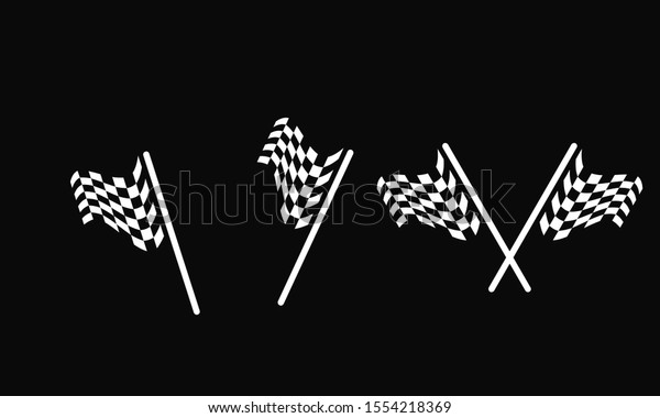 Black Race flag logo icon, modern simple design\
illustration vector\
template