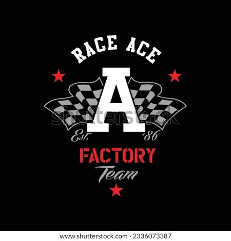 BLACK RACING BADGES FOR APPAREL