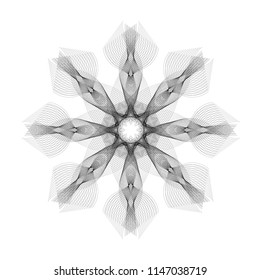 black radial line pattern blend abstract logo design art by vector