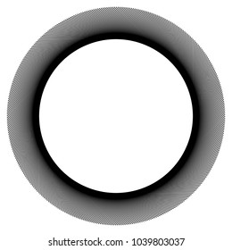 Black radial, radiating lines element on white