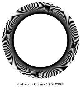 Black radial, radiating lines element on white