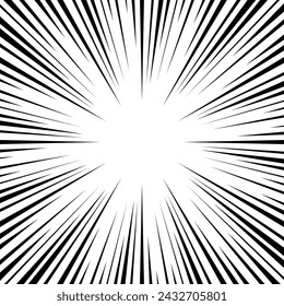 Black radial speed line burst for background