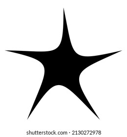Black radial starburst, sunburst-like element, design shape vector