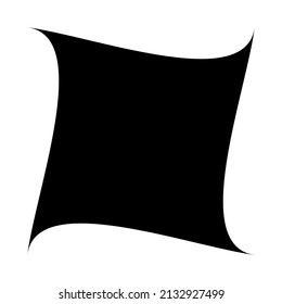 Black radial starburst, sunburst-like element, design shape vector