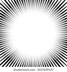 Ilustración de fondo radiante negro con espacio de texto en el centro