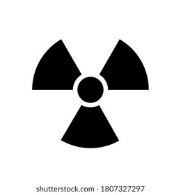 Black Radiation icon vector. Warning radioactive sign danger symbol.